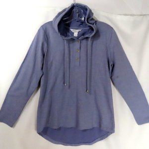 Christopher & Banks Blue Hoodie Size S Relaxed Restyled Leisure NEW NWT 49.95